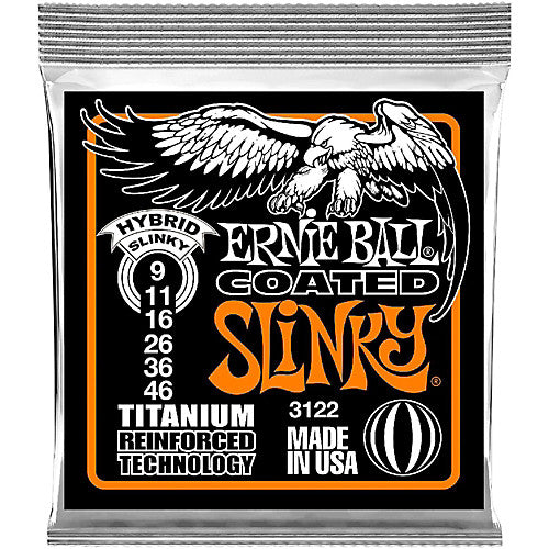 Ernie Ball 3122 Titanium Coated Hybrid Slinky Electric Guitar Strings