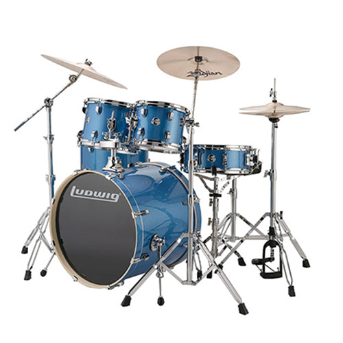 Ludwig LCEE20023 Evolution Outfit 20" w/ Hardware - Blue Sparkle