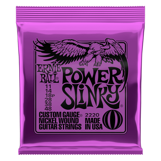 Ernie Ball POWER SLINKY NICKEL WOUND ELECTRIC GUITAR STRINGS 11-48 GAUGE