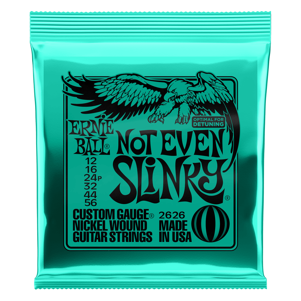 Ernie Ball NOT EVEN SLINKY NICKEL WOUND ELECTRIC GUITAR STRINGS 12-56 GAUGE