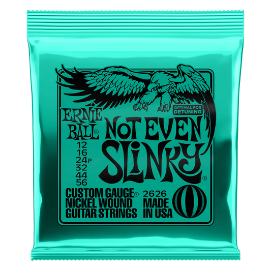 Ernie Ball NOT EVEN SLINKY NICKEL WOUND ELECTRIC GUITAR STRINGS 12-56 GAUGE