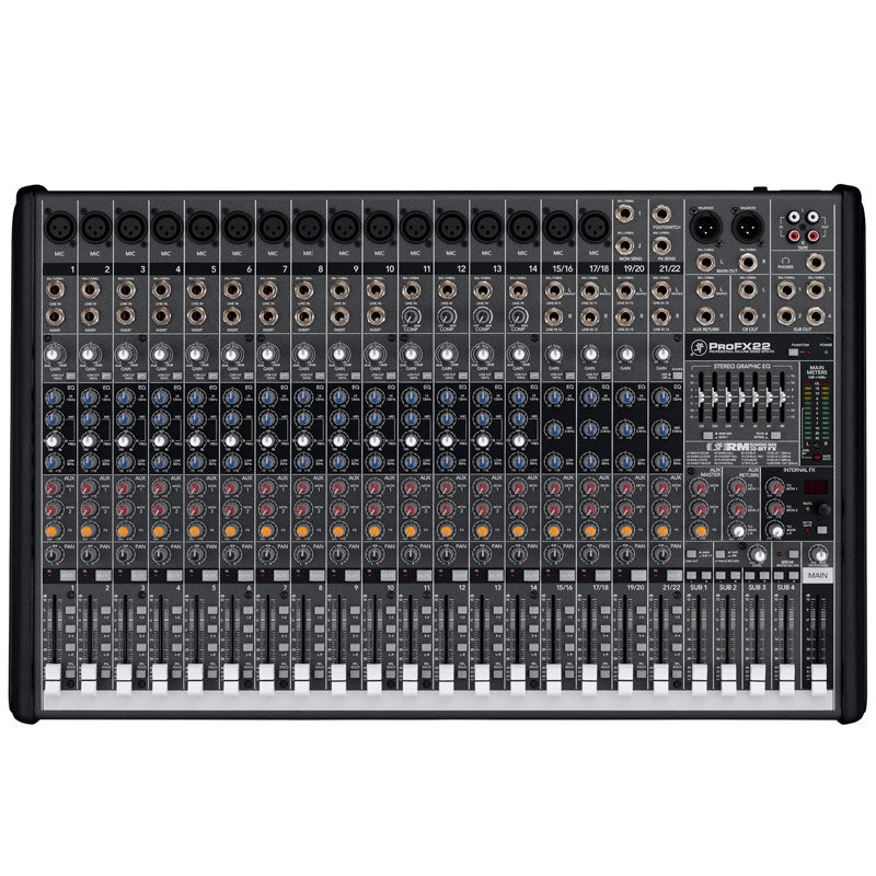 Mackie ProFX22v3 - 22 Channel 4-bus Professional Effects Mixer with USB