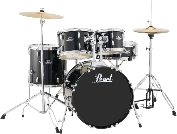 Pearl Roadshow RS525SCC31 5-Piece Drum Set, Jet Black