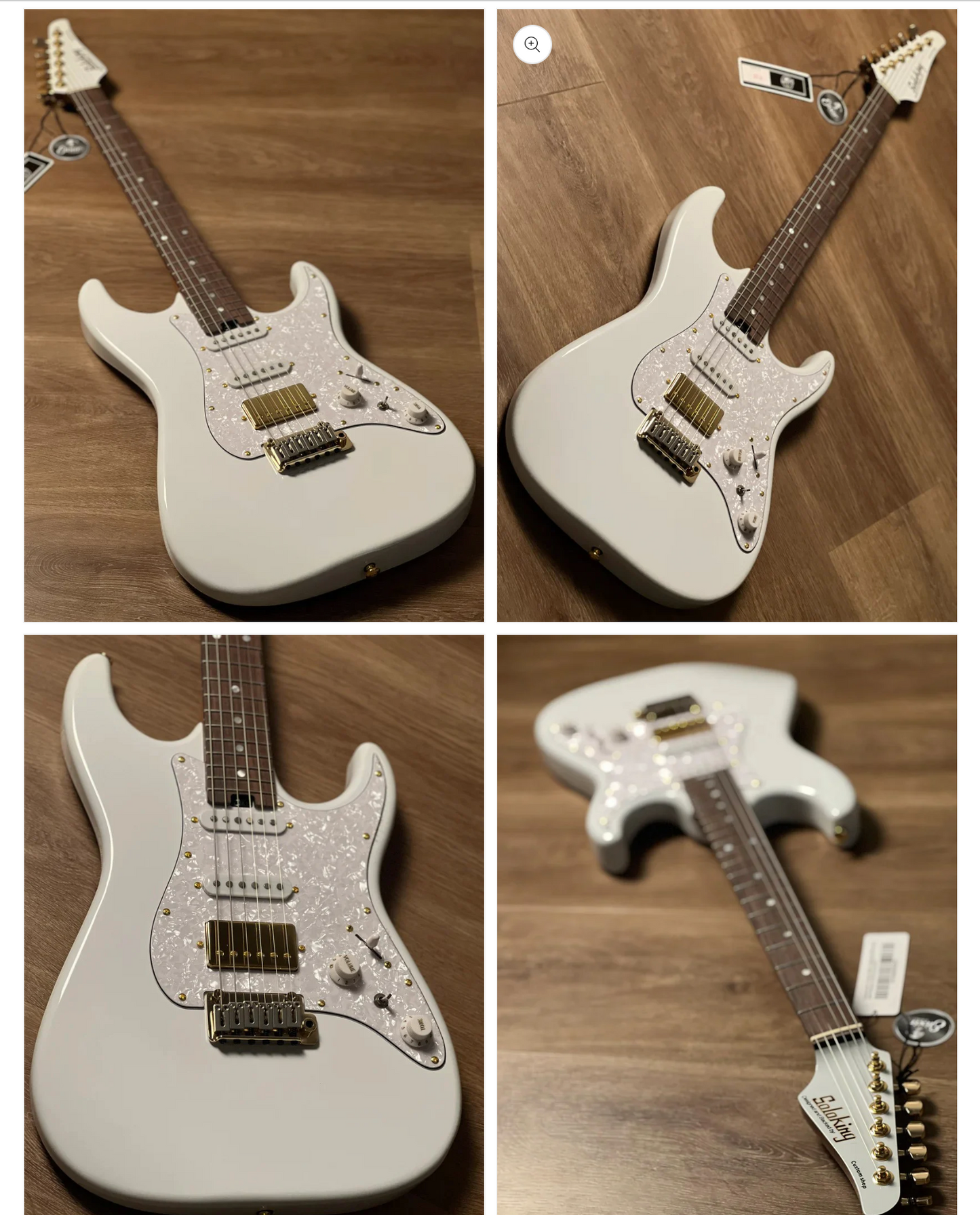 Soloking MS-1 Classic MKII in Olympic White with Gold Hardware and Rosewood FB