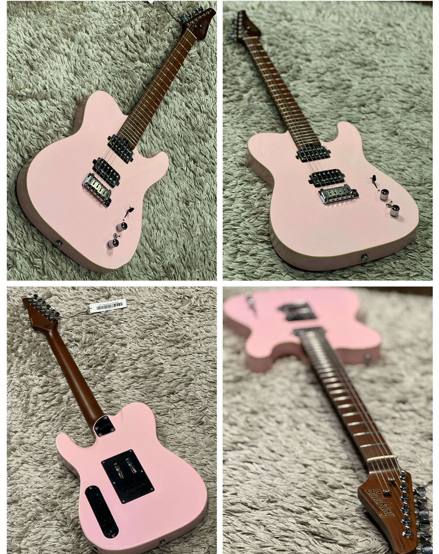 Soloking MT-1 Modern HH 24 Pro in Shell Pink with 9 Sound Switch