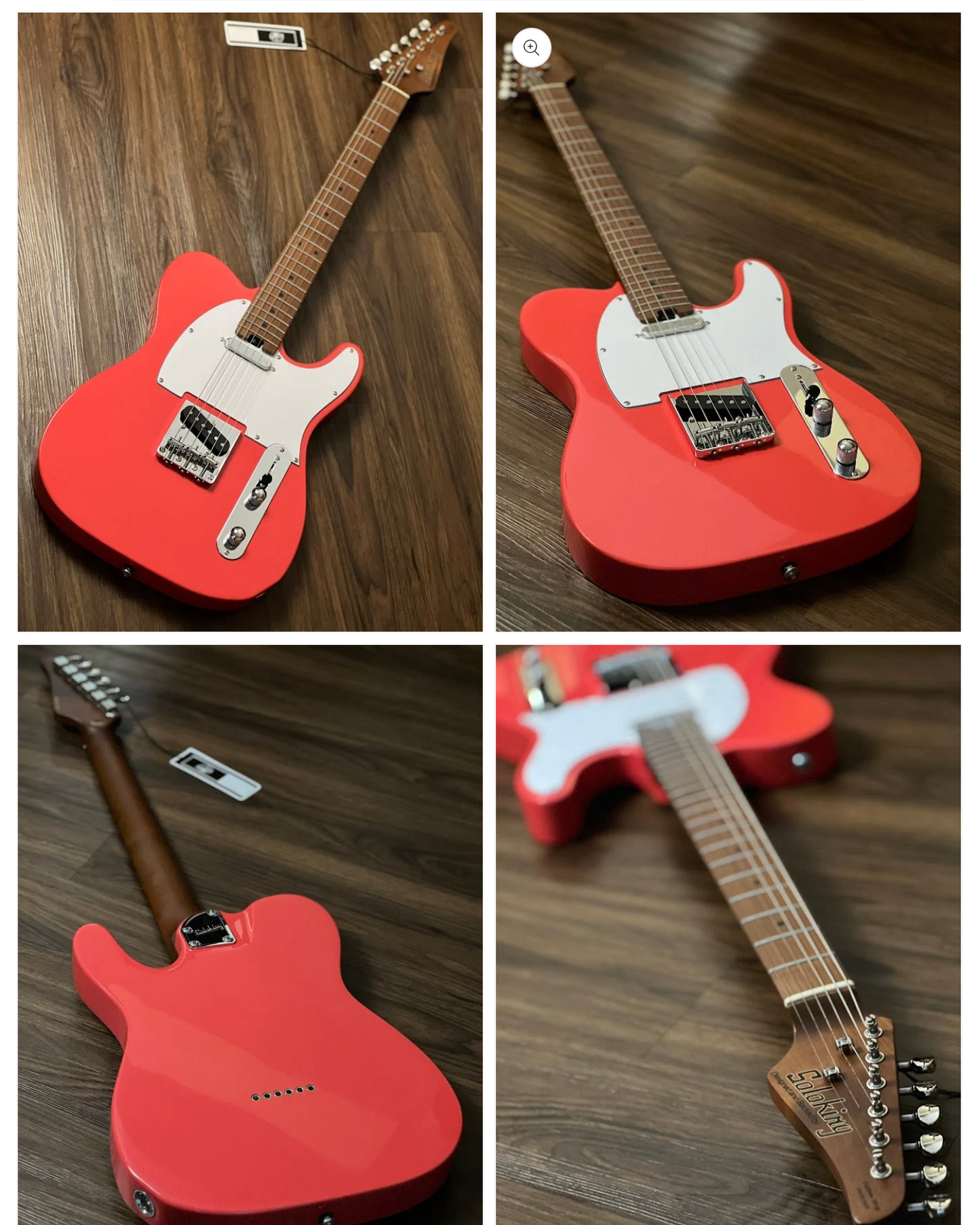Soloking MT-1 Vintage MKII with Roasted Maple Neck in Fiesta Red