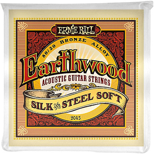 Ernie Ball 2045 Earthwood 80/20 Bronze Silk and Steel Soft Acoustic Guitar