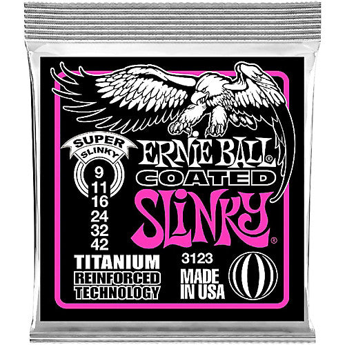 Ernie Ball 3123 Titanium Coated Super Slinky Electric Guitar Strings
