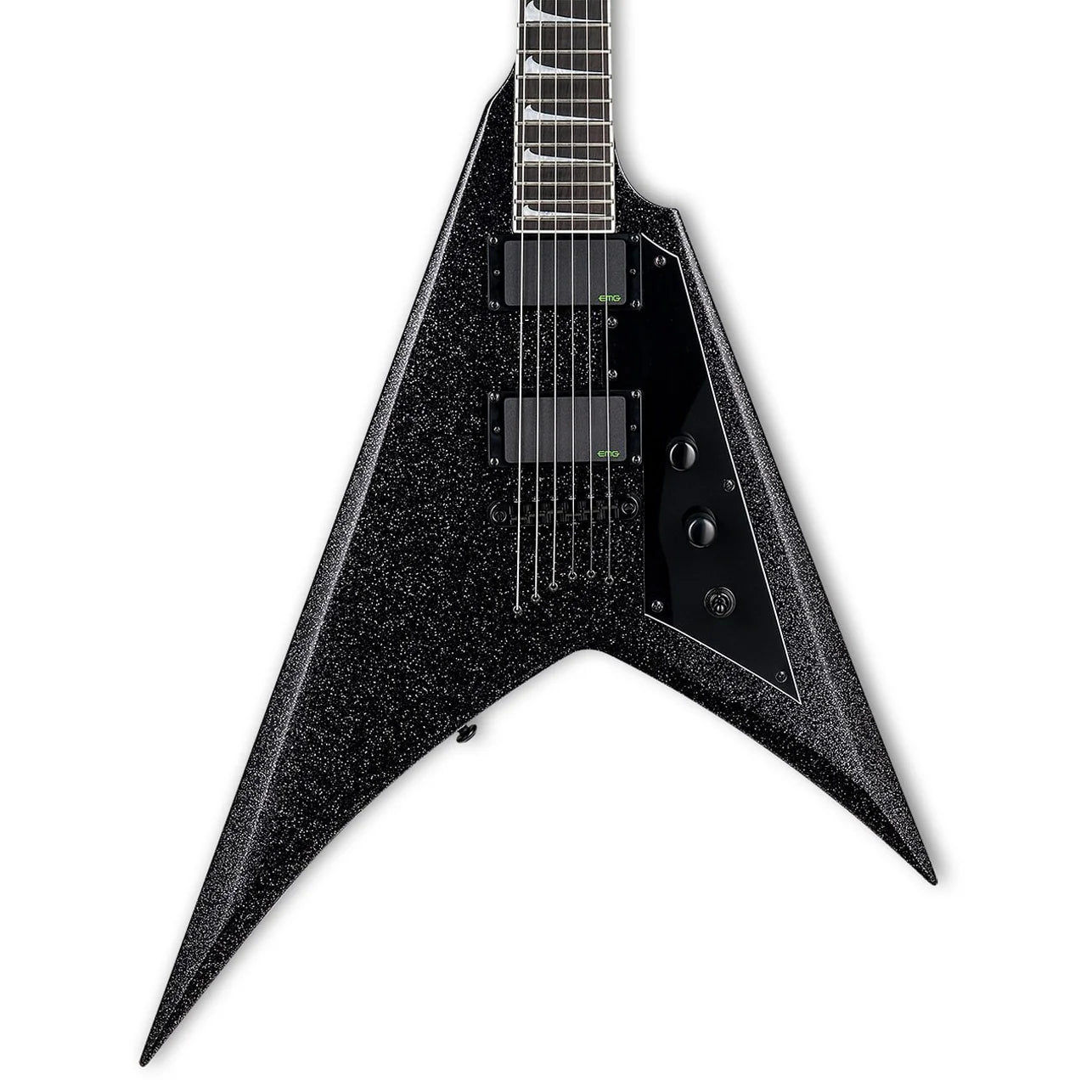 ESP LTD Kirk Hammett Signature V Shape Electric Guitar Black Sparkle Finish