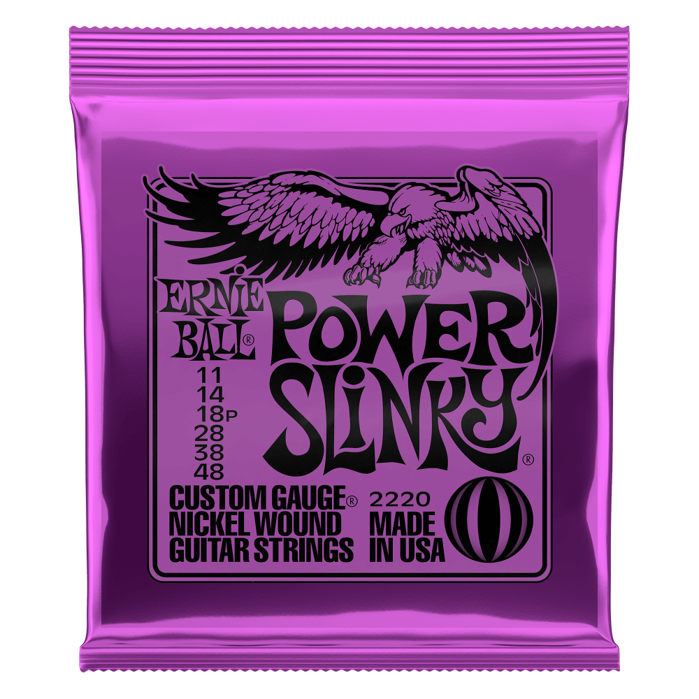 Ernie Ball POWER SLINKY NICKEL WOUND ELECTRIC GUITAR STRINGS 11-48 GAUGE