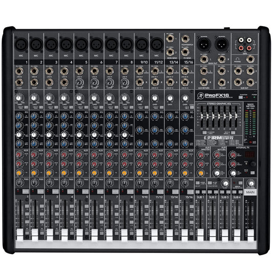 Mackie ProFX16v3 - 16 Channel 4-bus Professional Effects Mixer with USB