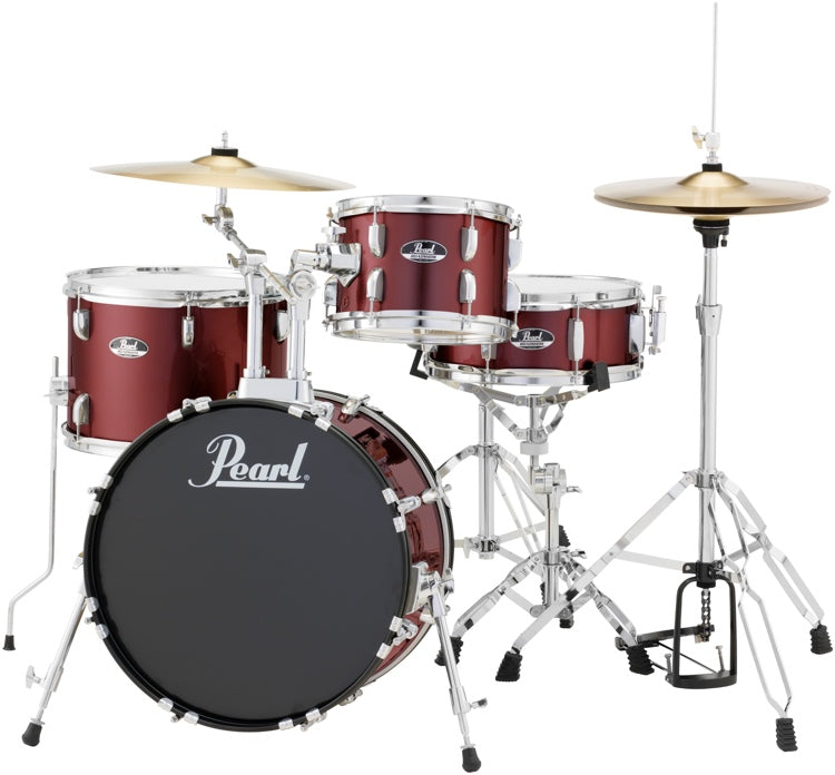 Pearl Roadshow 4-piece Complete Drum Set with Cymbals - Wine Red