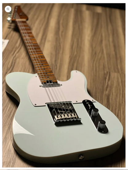 Soloking MT-1 Vintage FMN with Roasted Flame Maple Neck in Faded Sonic Blue Nafiri Special Run