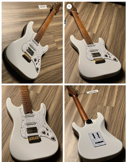 Soloking MS-11 Classic MKII in Olympic White with Gold Hardware and Roasted Maple FB