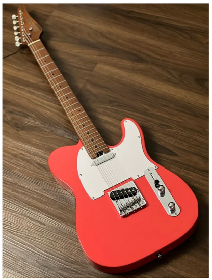 Soloking MT-1 Vintage MKII with Roasted Maple Neck in Fiesta Red