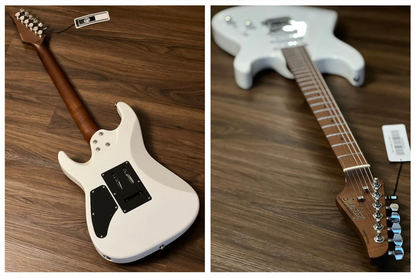 Soloking MS-1 Custom 24 HSS Flat Top with Roasted Maple FB in White Gloss Nafiri Special Run