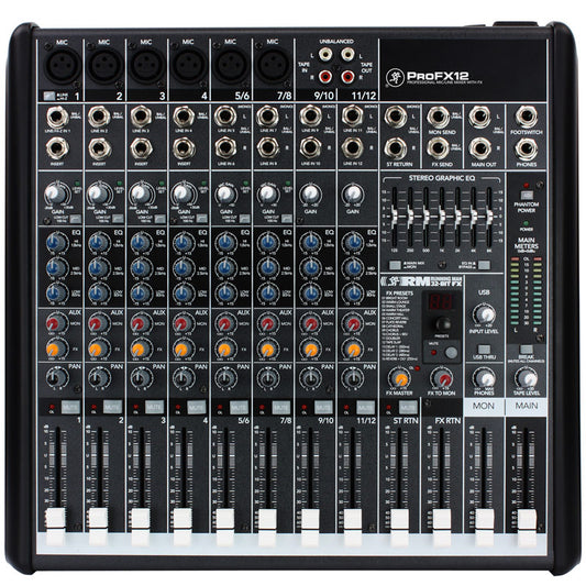 Mackie ProFX12v3 - 12 Channel Professional Effects Mixer with USB